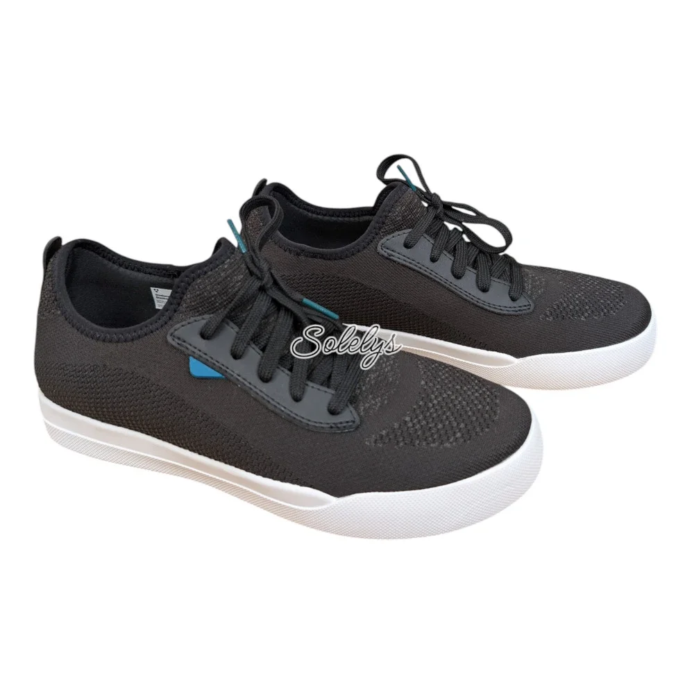 Vessi Weekend Womens 10 Asphalt Black White Waterproof Dyma-Tex Knit Sneaker